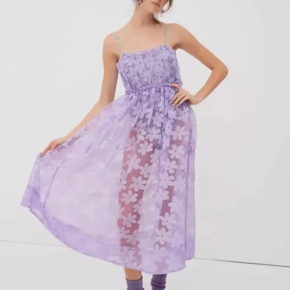 For Love and Lemons Purple Maxi Dress - Picture 1 of 4
